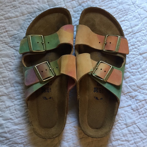 multi colored birkenstocks